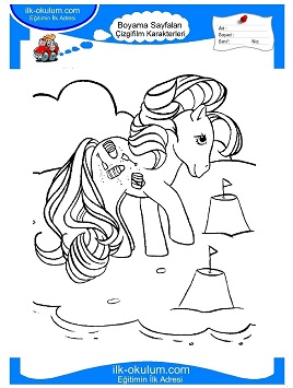 Çocuklar İçin My Little Poni Boyama Sayfaları 